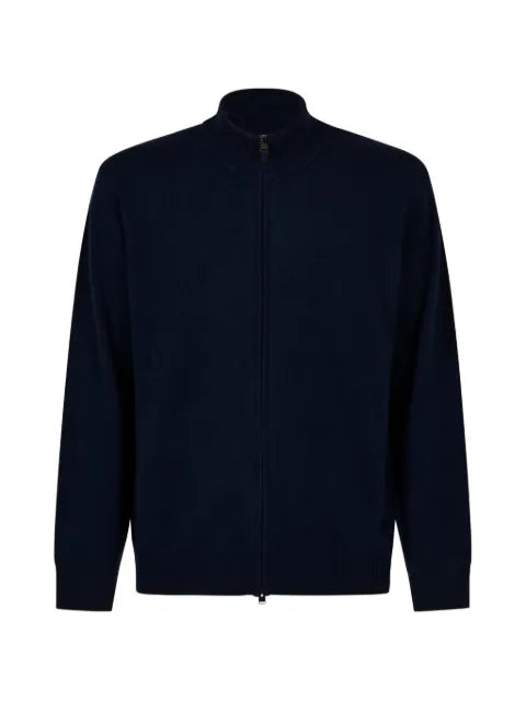 Canali zip-up high-neck cardigan