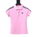 Adidas logo polo shirt pink